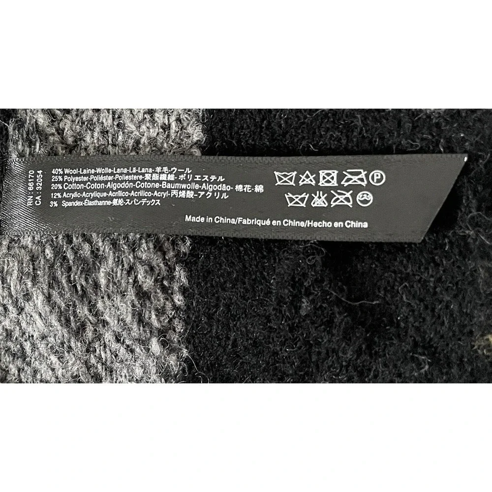 Anthropologie Wintertide Reversible Warm Wool Blend‎ Poncho One Size